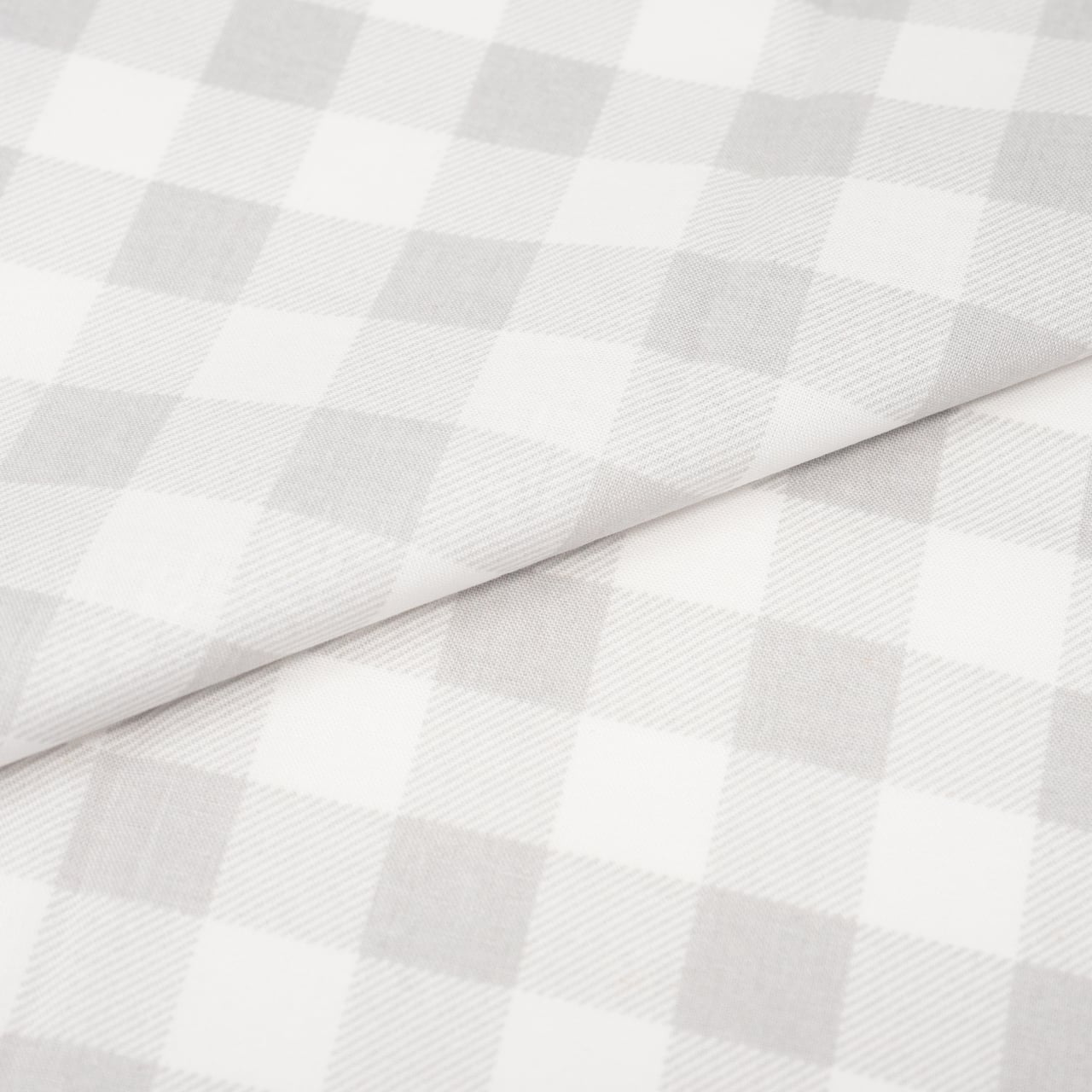 SINGER Christmas Grey Plaid Cotton Fabric